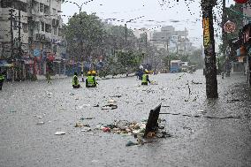 Heavy Monsoon Rain In Dhaka.