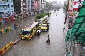 Heavy Monsoon Rain In Dhaka.