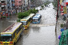 Heavy Monsoon Rain In Dhaka.