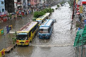 Heavy Monsoon Rain In Dhaka.