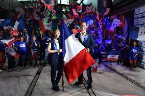 The flag bearers for the Paris 2024 Olympic and Paralympic Games in Paris FA