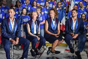 The flag bearers for the Paris 2024 Olympic and Paralympic Games in Paris FA