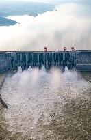 Three Gorges Reservoir Discharging Flooding Water