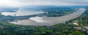 Three Gorges Reservoir Discharging Flooding Water