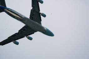 Air Force One Departs Joint Base Andrews Taking President Biden To MIchigan