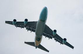 Air Force One Departs Joint Base Andrews Taking President Biden To MIchigan