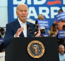 President Joe Biden Delivers Remarks On Political Future In Detroit Michigan