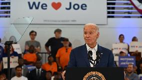 President Joe Biden Delivers Remarks On Political Future In Detroit Michigan