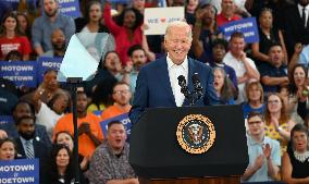 President Joe Biden Delivers Remarks On Political Future In Detroit Michigan