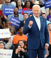 President Joe Biden Delivers Remarks On Political Future In Detroit Michigan