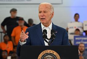 President Joe Biden Delivers Remarks On Political Future In Detroit Michigan