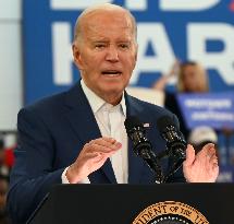 President Joe Biden Delivers Remarks On Political Future In Detroit Michigan