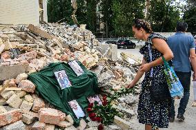 "Requiem For The Dead" At The Ruins Of Okhmatdyt Children's Hospital That Was Recently Hit By Russian Missile In Kyiv