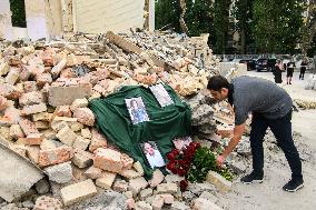 "Requiem For The Dead" At The Ruins Of Okhmatdyt Children's Hospital That Was Recently Hit By Russian Missile In Kyiv