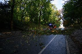 Overnight Storm Hits Warsaw And Causes Damage Across The Country.