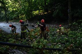 Overnight Storm Hits Warsaw And Causes Damage Across The Country.