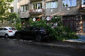 Overnight Storm Hits Warsaw And Causes Damage Across The Country.