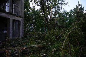 Overnight Storm Hits Warsaw And Causes Damage Across The Country.