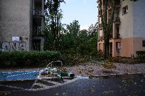 Overnight Storm Hits Warsaw And Causes Damage Across The Country.