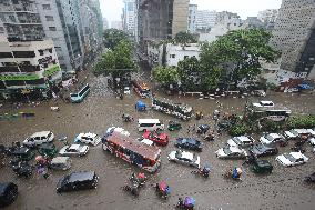 Major Flooding In Dhaka After Heavy Rainfall