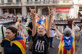 Pro-independence Demonstration In Barcelona.