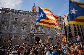 Pro-independence Demonstration In Barcelona.