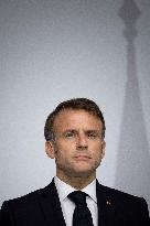 Emmanuel Macron during reception at Hotel de Brienne for Bastille Day Parade - Paris