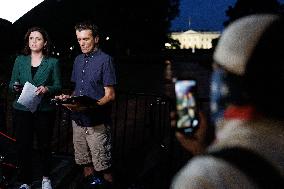 People Gather Near White House Following Trump Assassination Attempt In Pennsylvania