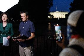 People Gather Near White House Following Trump Assassination Attempt In Pennsylvania