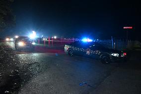 Authorities Work At The Trump Rally Crime Scene Of An Assassination Attempt On Former U.S. President Donald J. Trump In Butler P