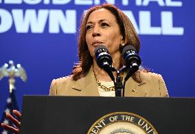 Vice President Of The United States Kamala Harris Speaks At 2024 Asian And Pacific Islander American Vote Town Hall In Philadelp