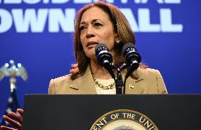 Vice President Of The United States Kamala Harris Speaks At 2024 Asian And Pacific Islander American Vote Town Hall In Philadelp