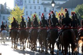 Calvary Regiment Heading To Bastille Day Parade - Paris