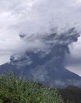 Sakurajima volcano in southwestern Japan