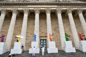 Olympic Flame At French National Assembly - Paris