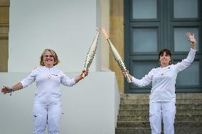 Olympic Flame At French National Assembly - Paris