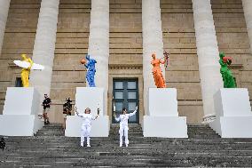 Olympic Flame At French National Assembly - Paris