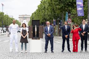 Olympic Torch Relay Along the Champs-Elysees Avenue - Paris