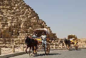 EGYPT-CAIRO-GIZA PYRAMIDS-TOURISM