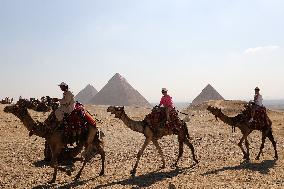 EGYPT-CAIRO-GIZA PYRAMIDS-TOURISM