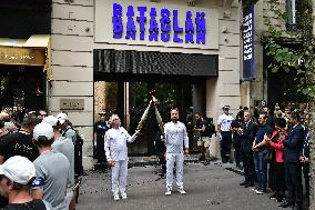 Olympic Flame at the Bataclan - Paris