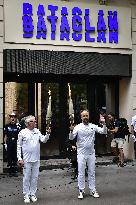 Olympic Flame at the Bataclan - Paris