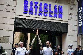 Olympic Flame at the Bataclan - Paris