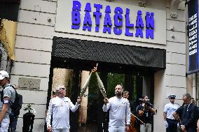 Olympic Flame at the Bataclan - Paris