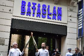 Olympic Flame at the Bataclan - Paris