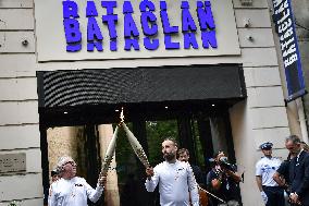 Olympic Flame at the Bataclan - Paris