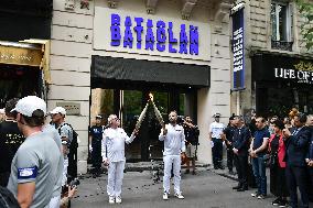 Olympic Flame at the Bataclan - Paris