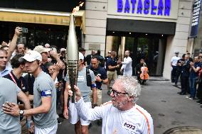 Olympic Flame at the Bataclan - Paris