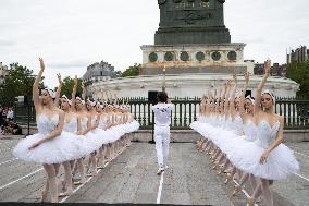 Olympic Torch flame Relay on the Bastille Place - Paris