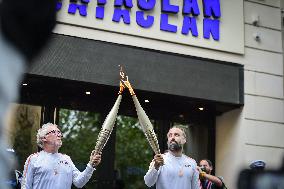 Olympic Flame at the Bataclan in Paris FA